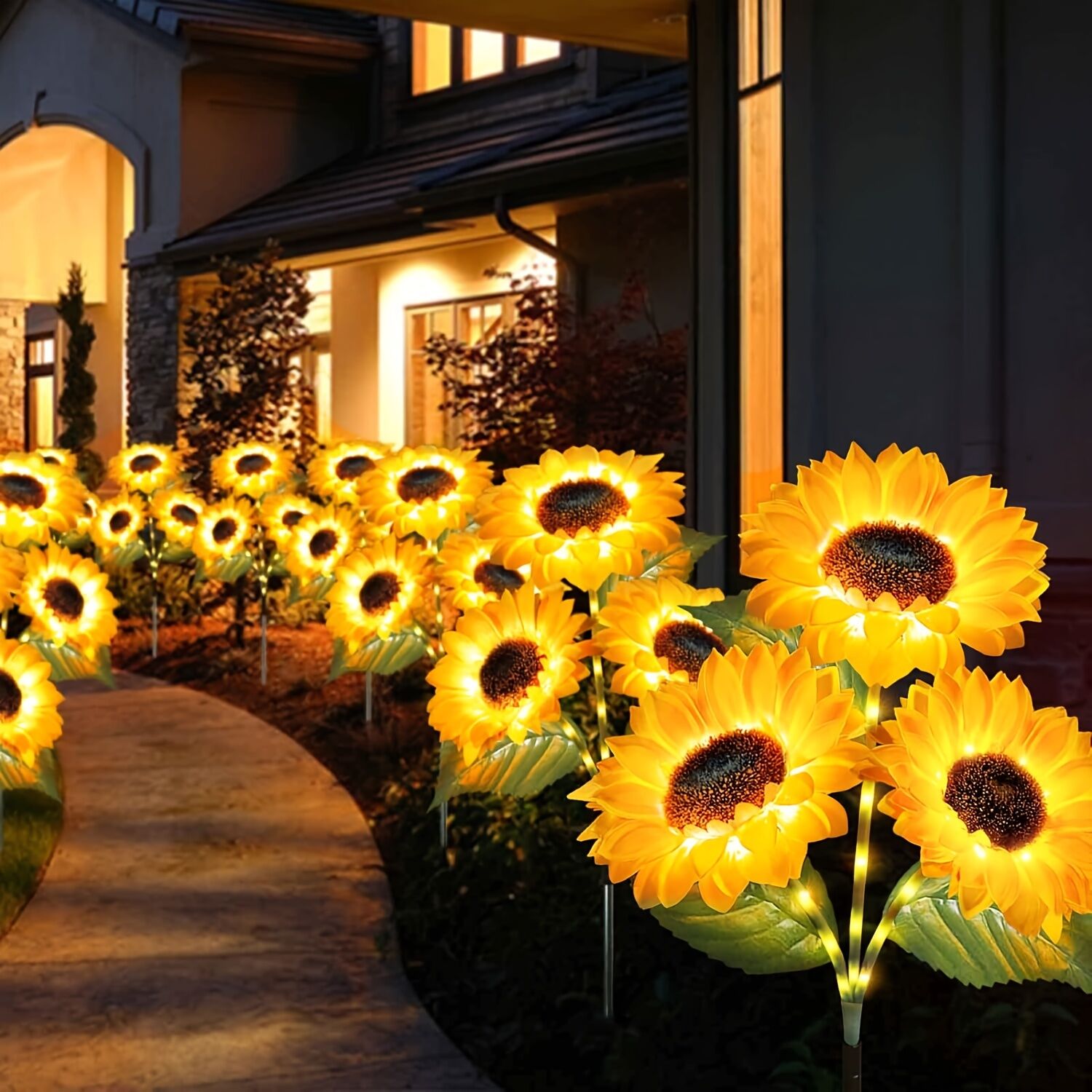 2 pcs of Sunflower-Shaped Ambiance Lights – Soft, Insect-Repellent Glow for Your Private Garden. Adds a Poetic Nighttime & Festive Touch. 7