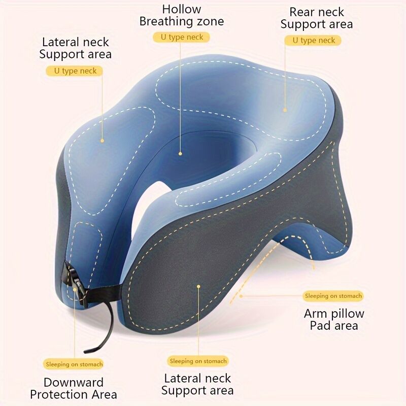 Ergonomic U-shaped core pillow for napping 9
