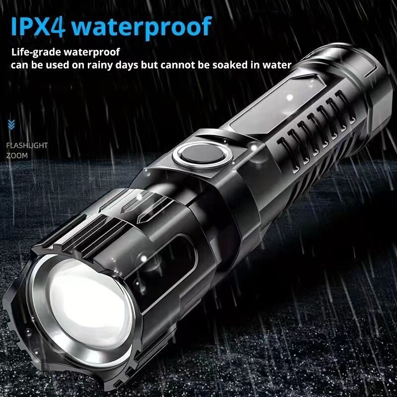 1 USB rechargeable flashlight, ultra-bright LED handheld outdoor emergency light