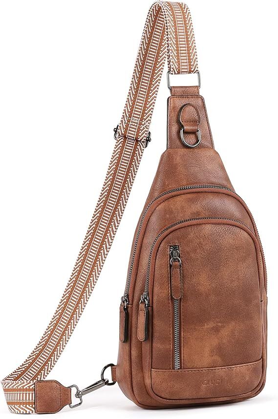 Brown Faux Leather Sling Bag: Unisex, Spacious, Reversible Crossbody for Aussies
