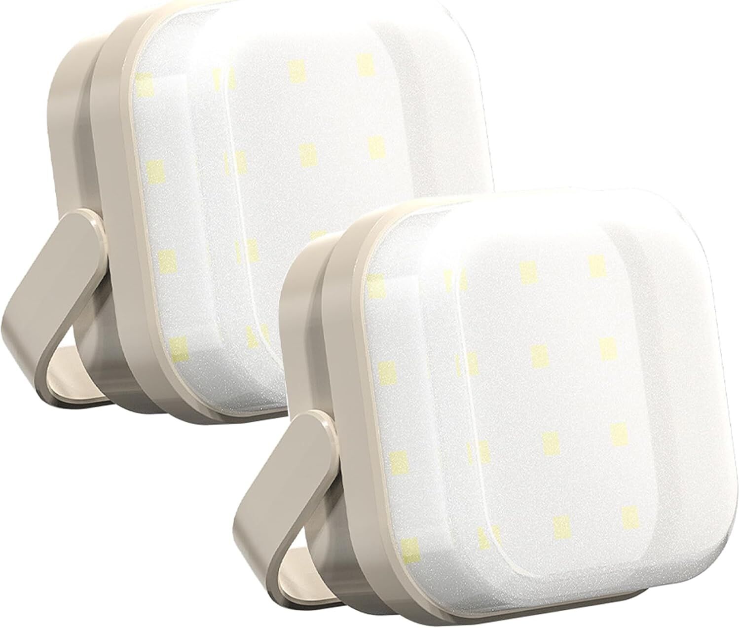 2-Pack LED Night & Emergency Lights - Mini Portable with 3 Modes for Home, Bedrooms, Power Outages & Backup, Outdoor Travel, Camping, Barbecue