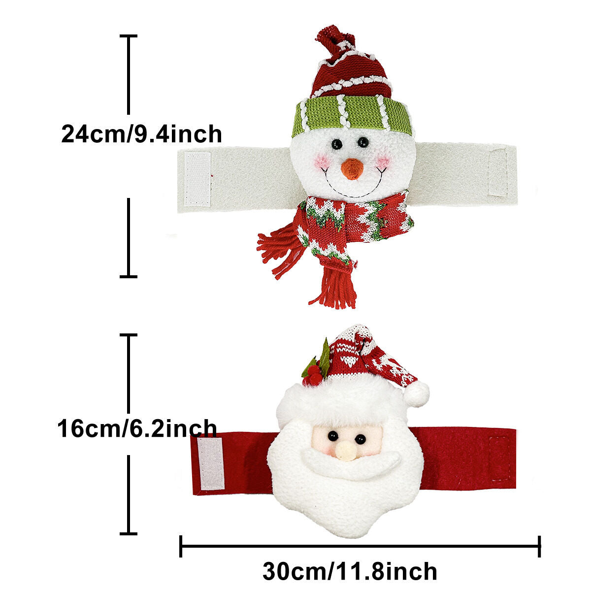 Christmas gift Warm Christmas Atmosphere - Festive Curtain Tie Decorations - Santa & Snowman Designs - Cozy Knitted Fabric（snowman） 4