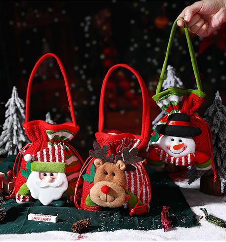 Christmas gift Festive Aussie Christmas Gift Bags: Cute Reindeer, Santa & Snowman Pouches for Xmas Treats & Gifting（Snowman）  3