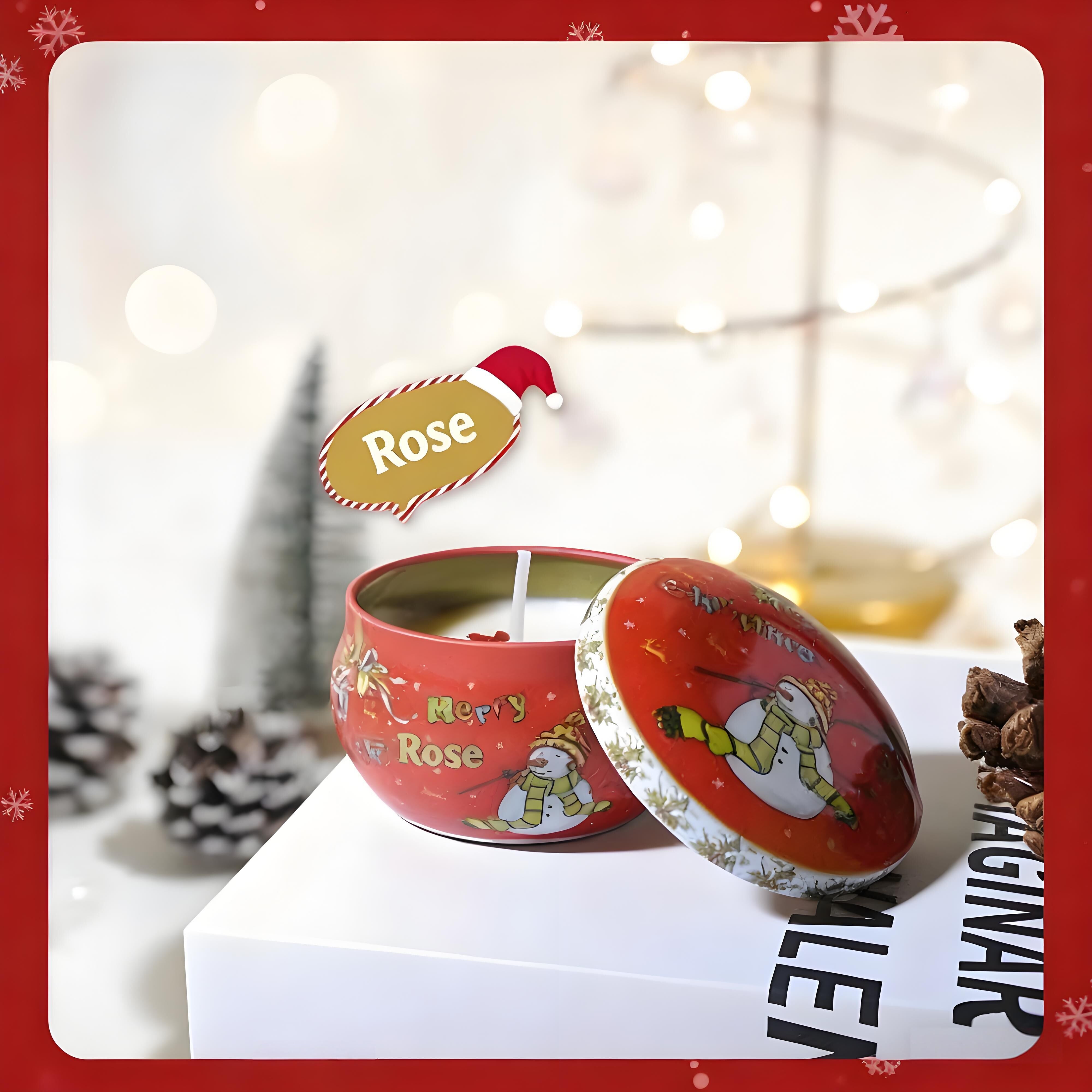 Christmas gift Aussie Christmas Scented Candle Set – 8 Festive Tin Candles with Unique Scents & Cute Designs for Holiday Gifting 5