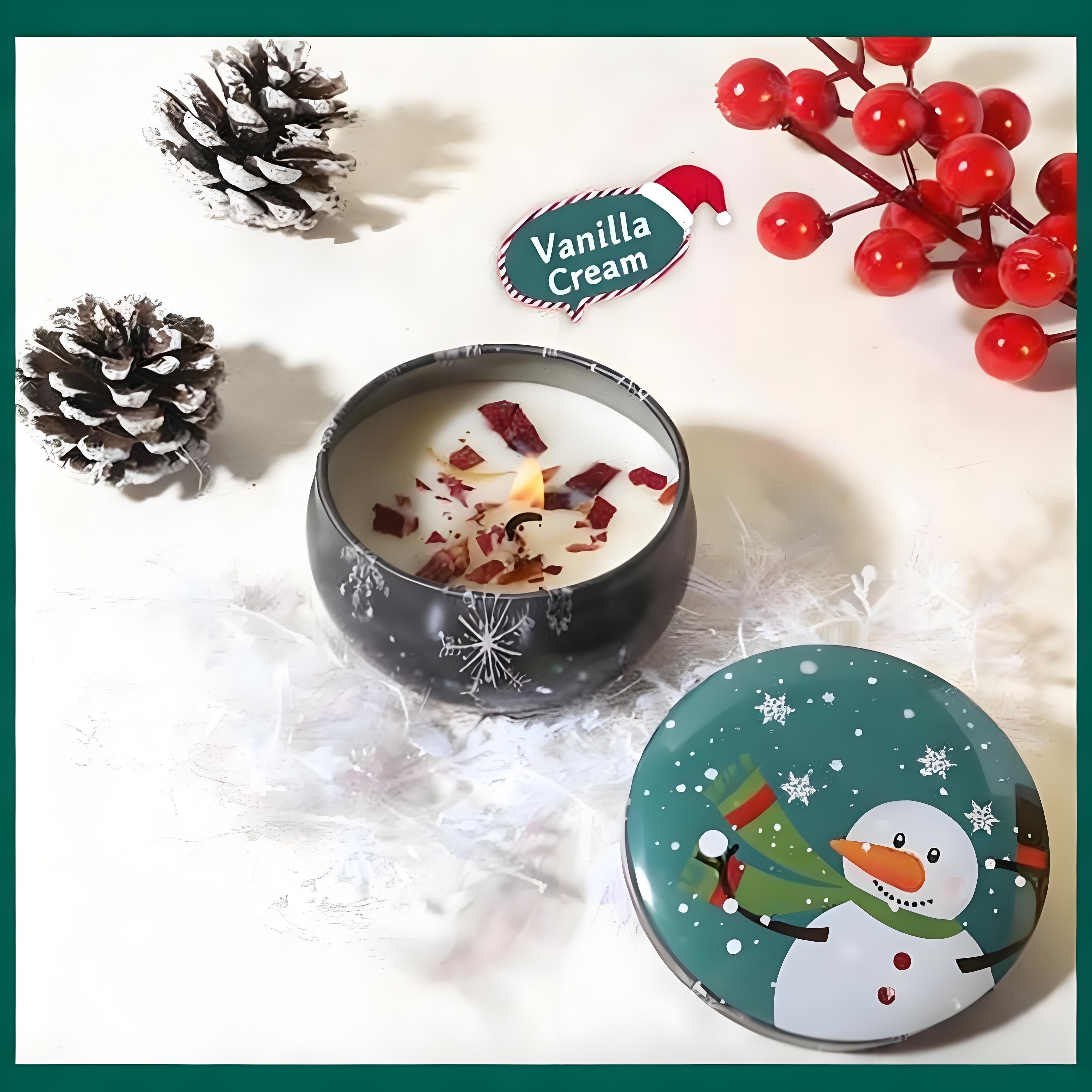 Christmas gift Aussie Christmas Scented Candle Set – 8 Festive Tin Candles with Unique Scents & Cute Designs for Holiday Gifting 7