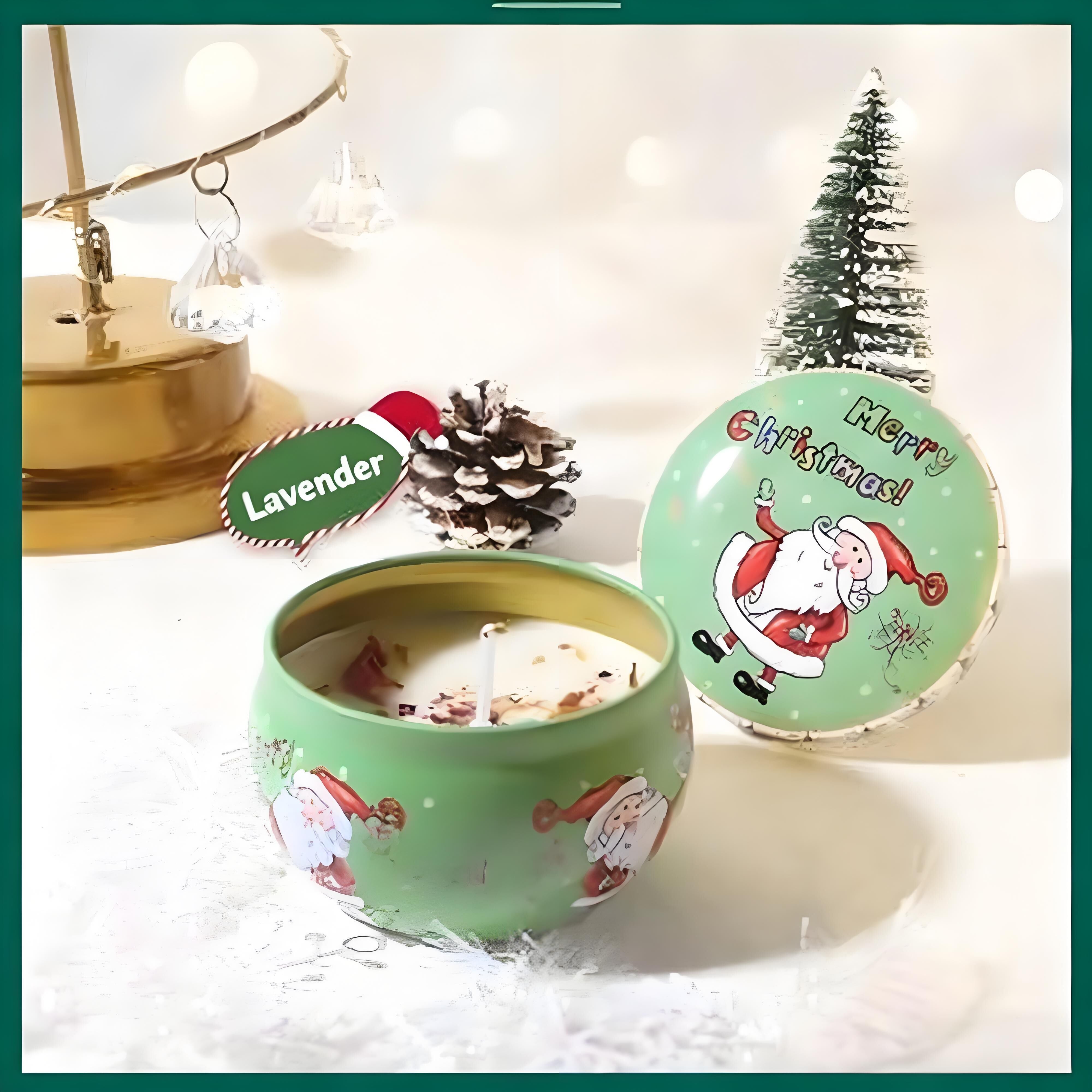 Christmas gift Aussie Christmas Scented Candle Set – 8 Festive Tin Candles with Unique Scents & Cute Designs for Holiday Gifting 8