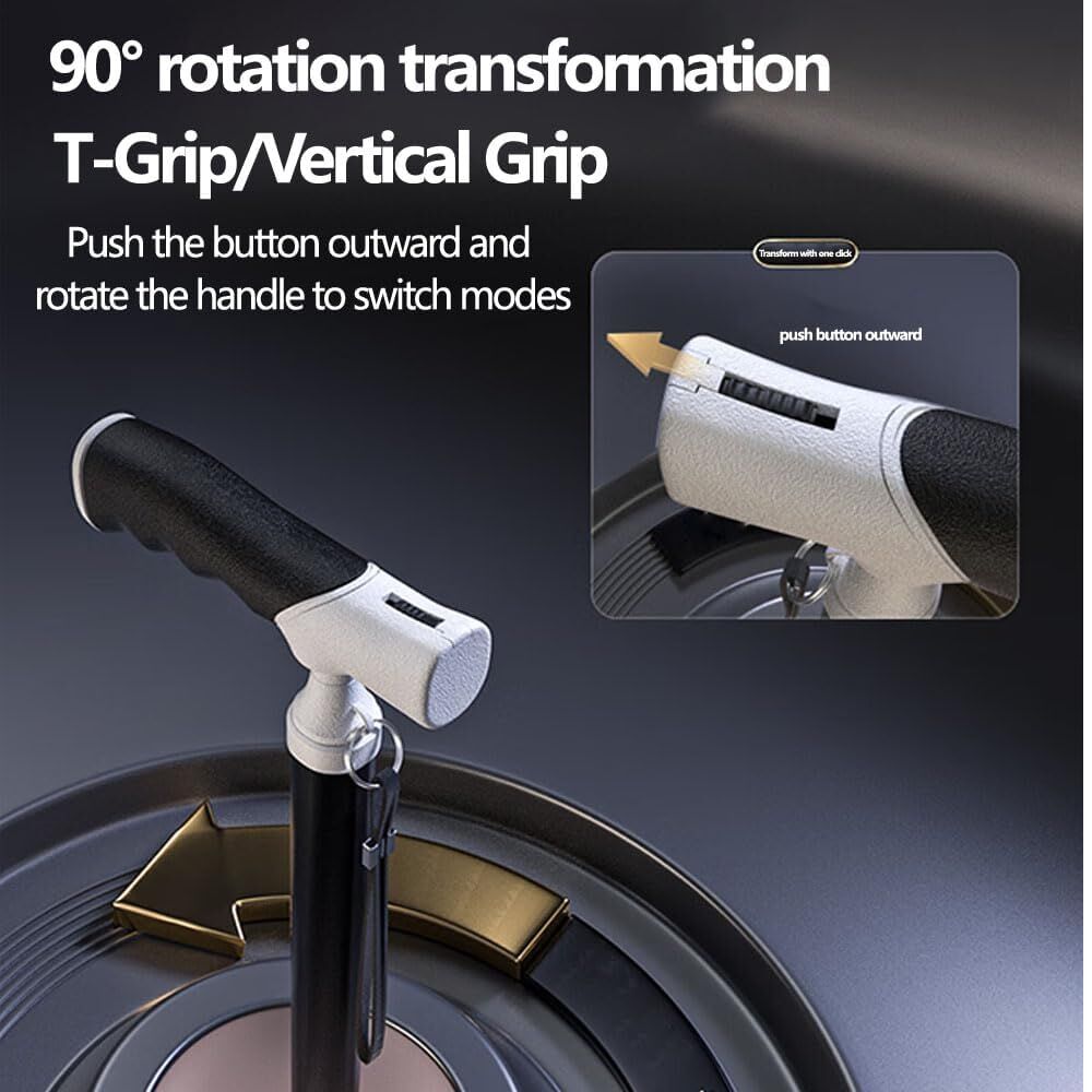 Lightweight Foldable Walking Cane: Adjustable Dual-Mode (T/Grip) Stick – 0.26kg, Portable for Daily/Hiking Use 4