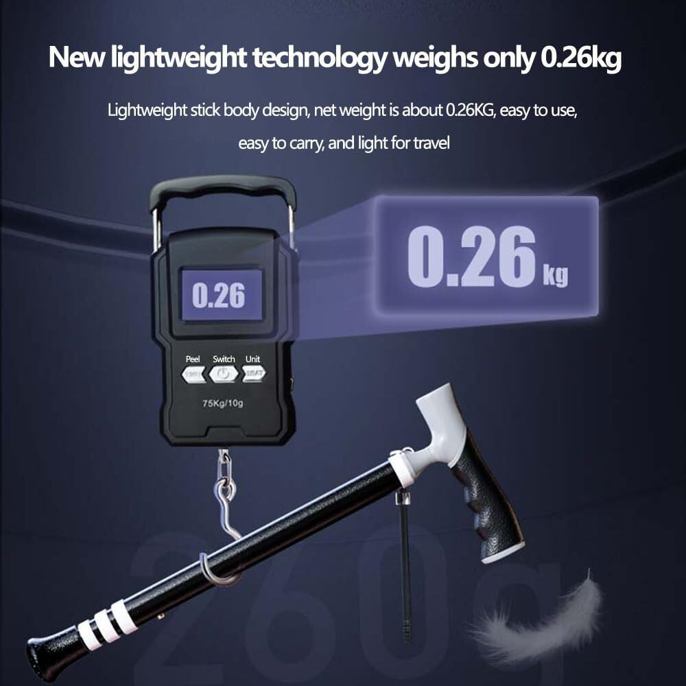 Lightweight Foldable Walking Cane: Adjustable Dual-Mode (T/Grip) Stick – 0.26kg, Portable for Daily/Hiking Use 8