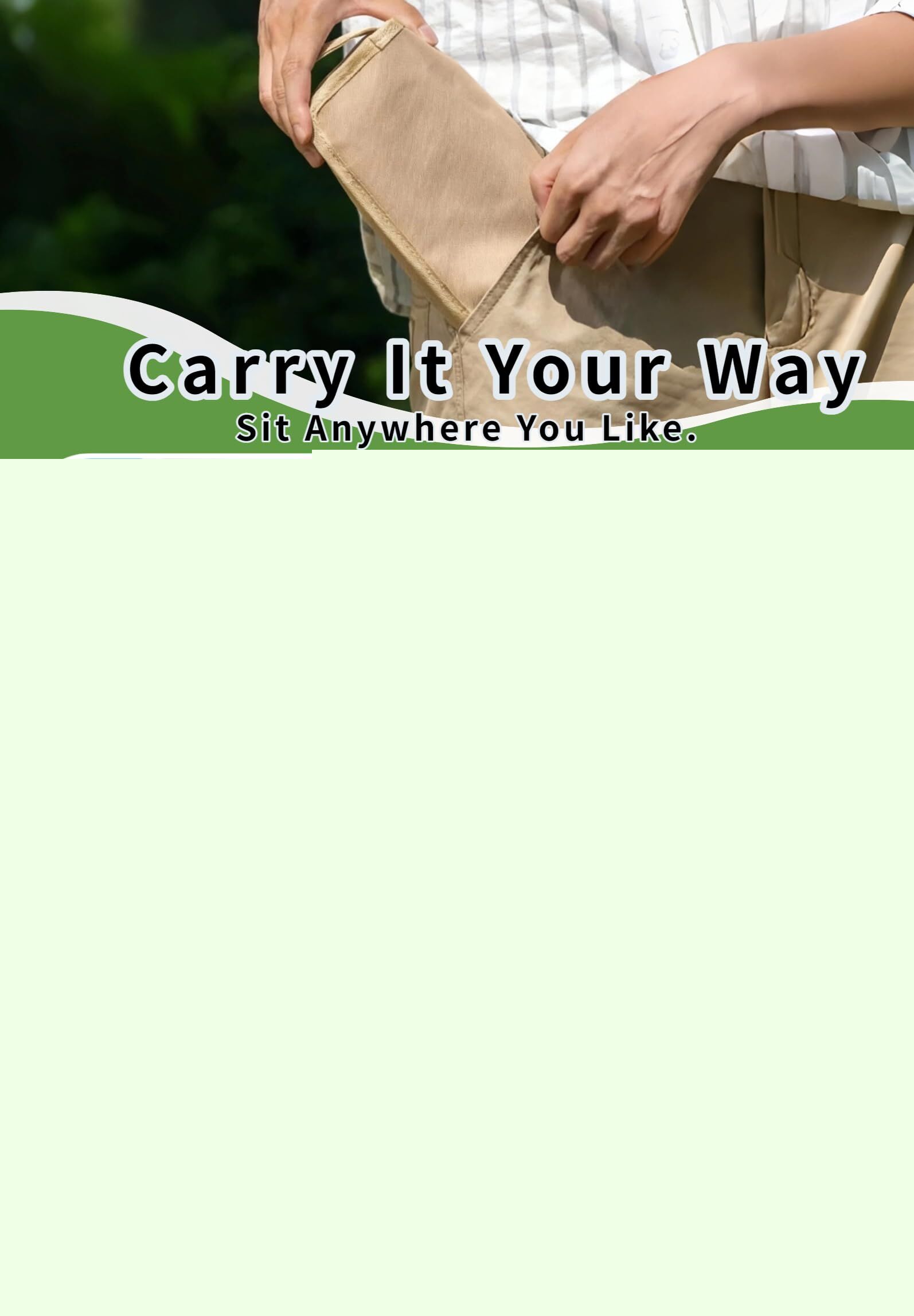 Black Portable Folding Chair – Compact Outdoor Stool for Camping, Fishing & Hiking | Lightweight Collapsible Seat with Carry Bag | Durable Steel Frame | Other Colours Available In-Store 5