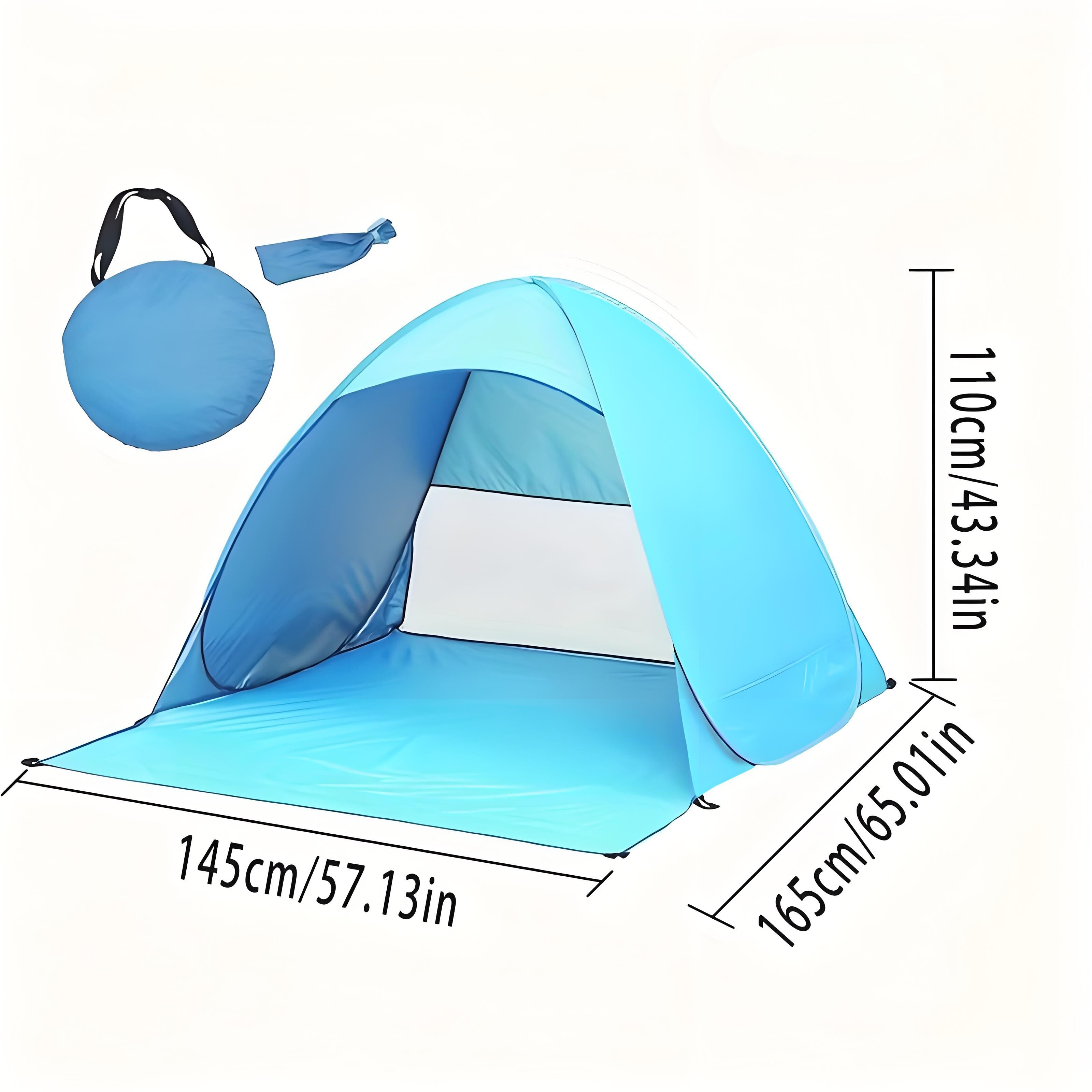 Pop Up Beach Tent: 2-3 Person UPF 50+ Sun Shelter with Carry Bag – Quick-Setup Shade for Beach/Camping(L) 6