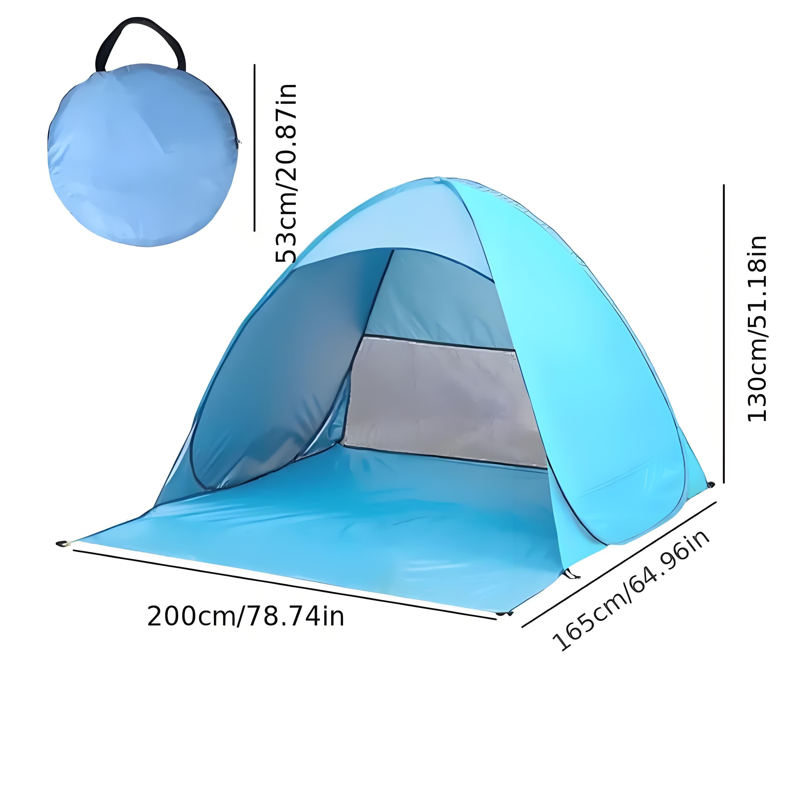 Pop Up Beach Tent: 3-4 Person UPF 50+ Sun Shelter with Carry Bag – Quick-Setup Shade for Beach/Camping(XL) 6