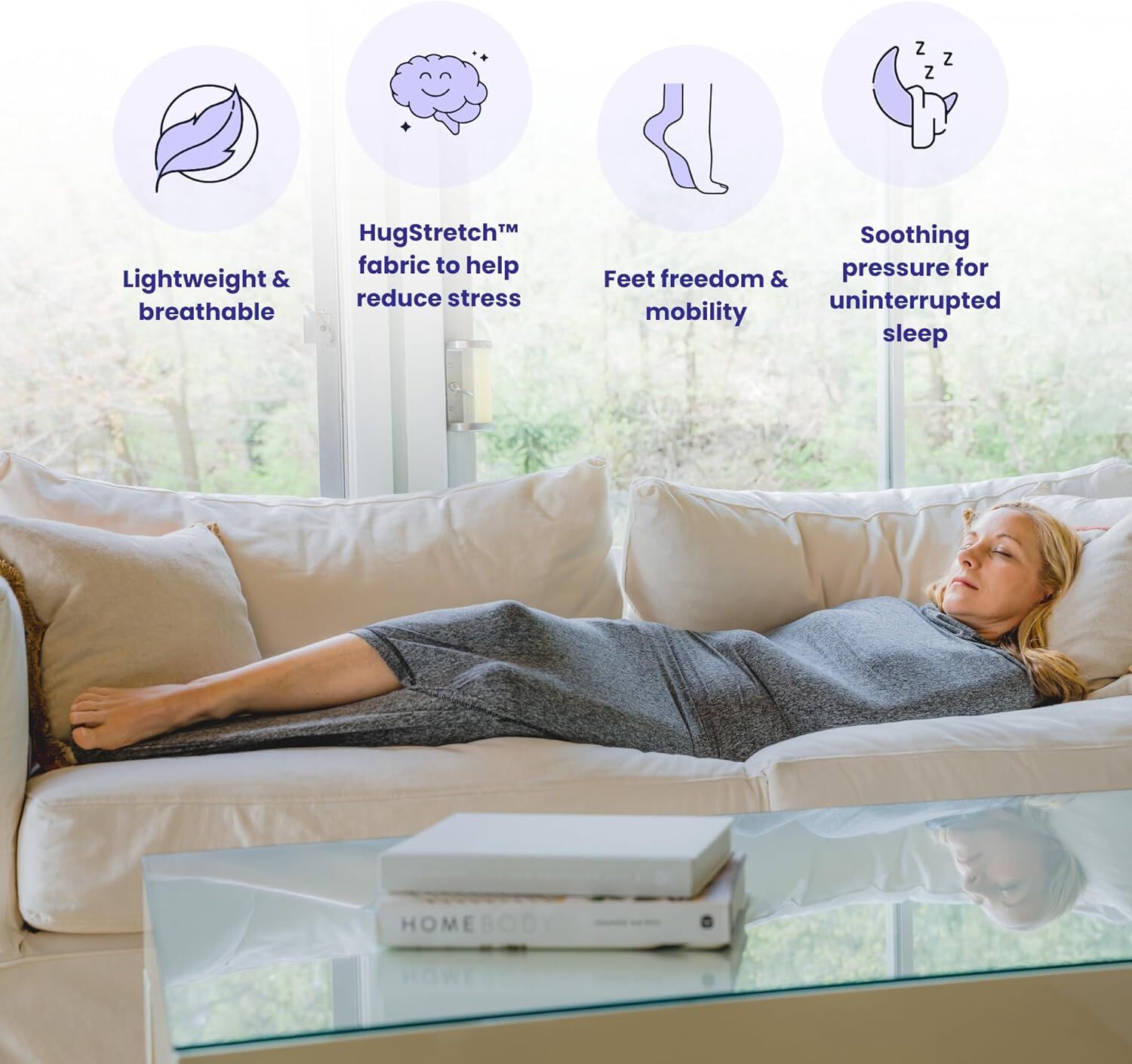 Hooded Sleep Pod: Adults Wearable Blanket – Comfy Hooded Cocoon, Cooling, Machine Washable (Grey, 170×40cm) 7