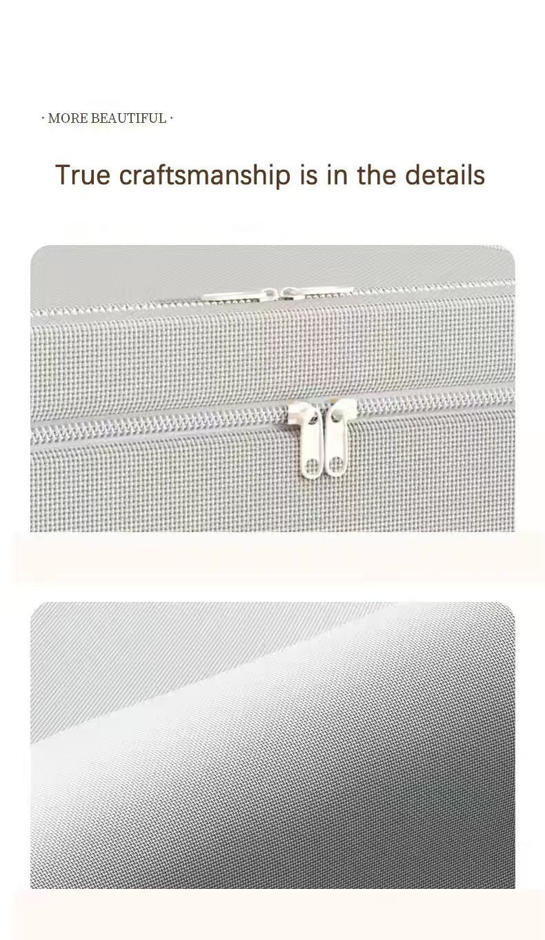 Clothes Storage Bins, 6 Pack Bedding Organizers with Handles, Stackable Metal Frame Closet Organizer, Visable Windows, Clothing Organization for Sweatshirt, Blanket, Long Dresses, (66L ash grey) 6