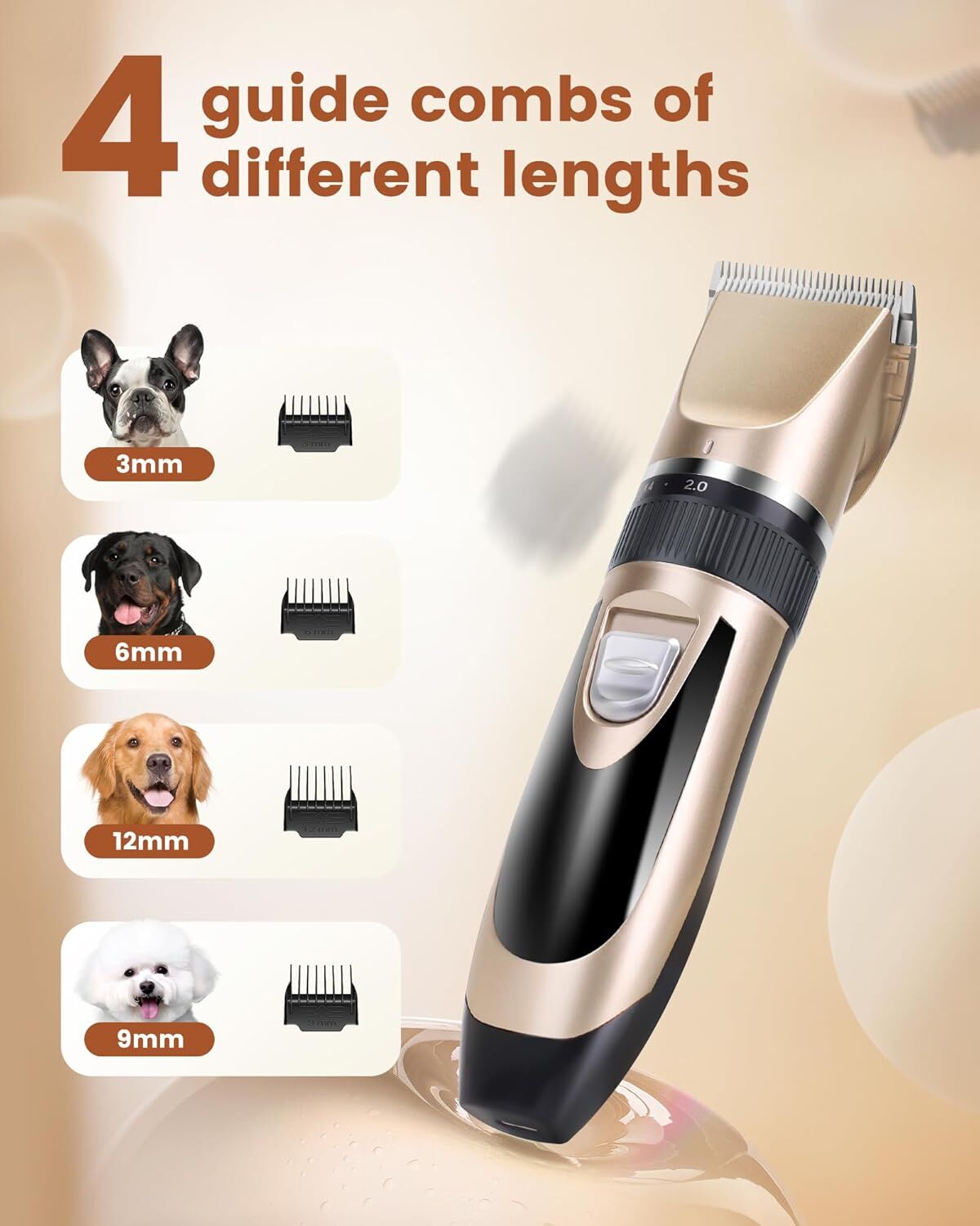 pet products Pet products Professional Rechargeable Cordless Dogs Cats Horse Grooming Clippers 3