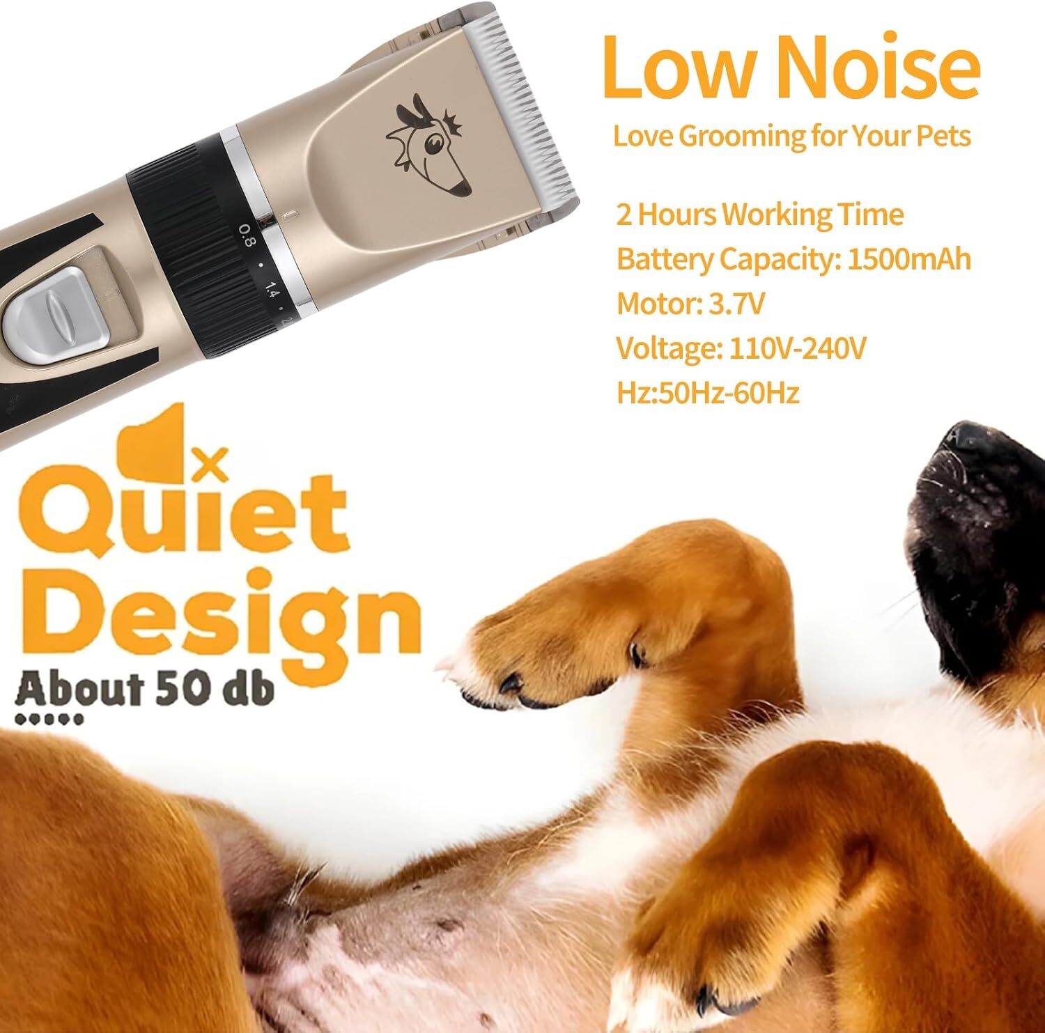 pet products Pet products Professional Rechargeable Cordless Dogs Cats Horse Grooming Clippers 5