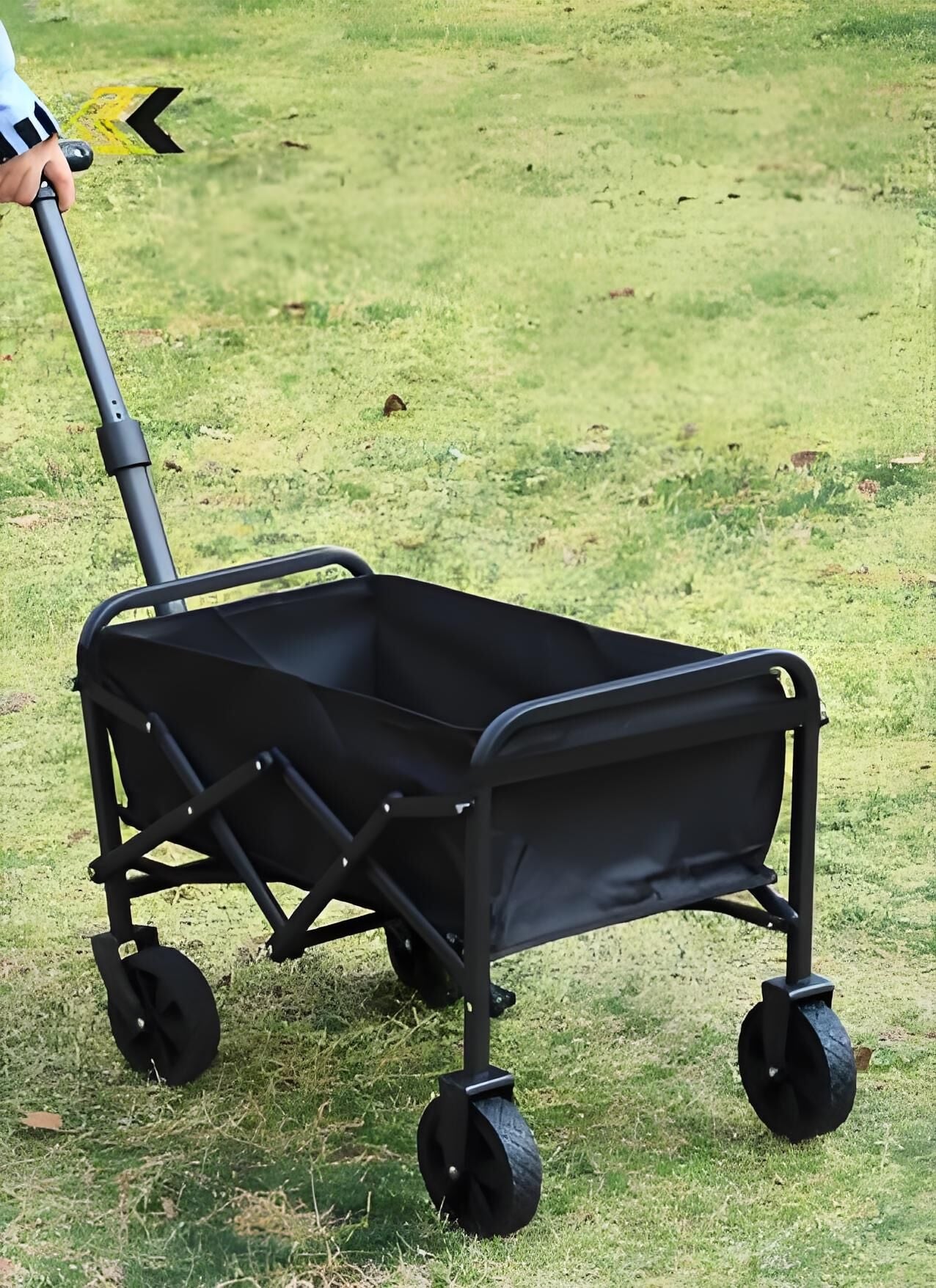 Foldable Camping Wagon: Retractable Handle, Lightweight Design for Outdoor Trips, Beach & Picnics 3