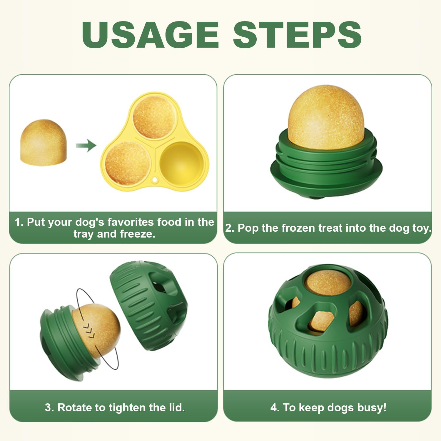 Interactive Dog Toys, Treat Dispensing Dog Toy, Chew Toys to Keep Your Pup Distracted, Frozen Dog Treats Toy for Aggressive Chewer, Durable Dog Puzzle for Small Medium Dog 3