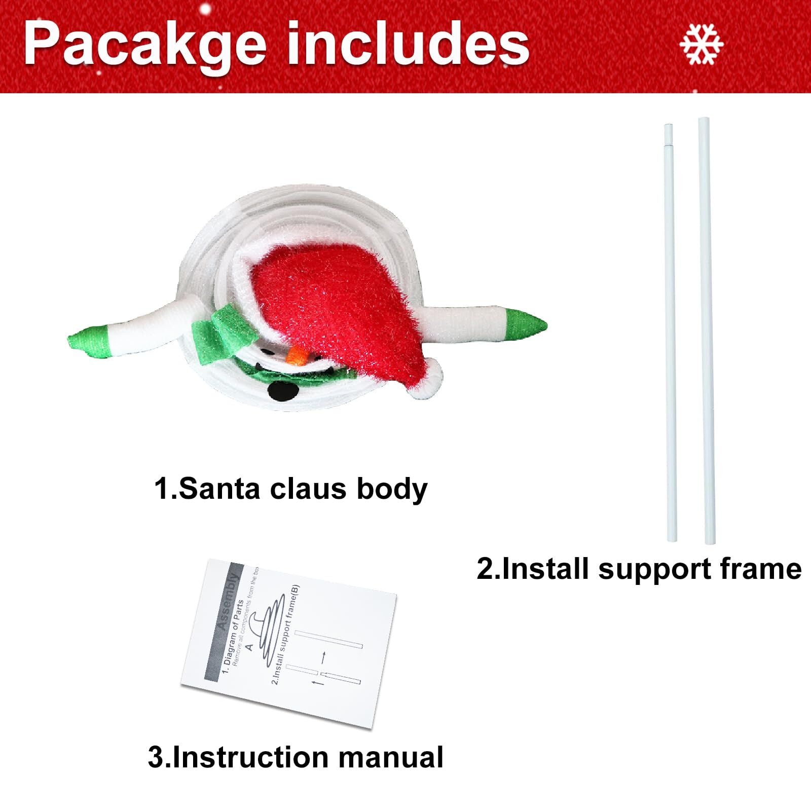 2-Pack Lighted Christmas Snowman Decoration Lantern, 45 LED Collapsible Pop-Up Ornament with 8 Light Modes & Timer, Indoor Outdoor Holiday Décor 5