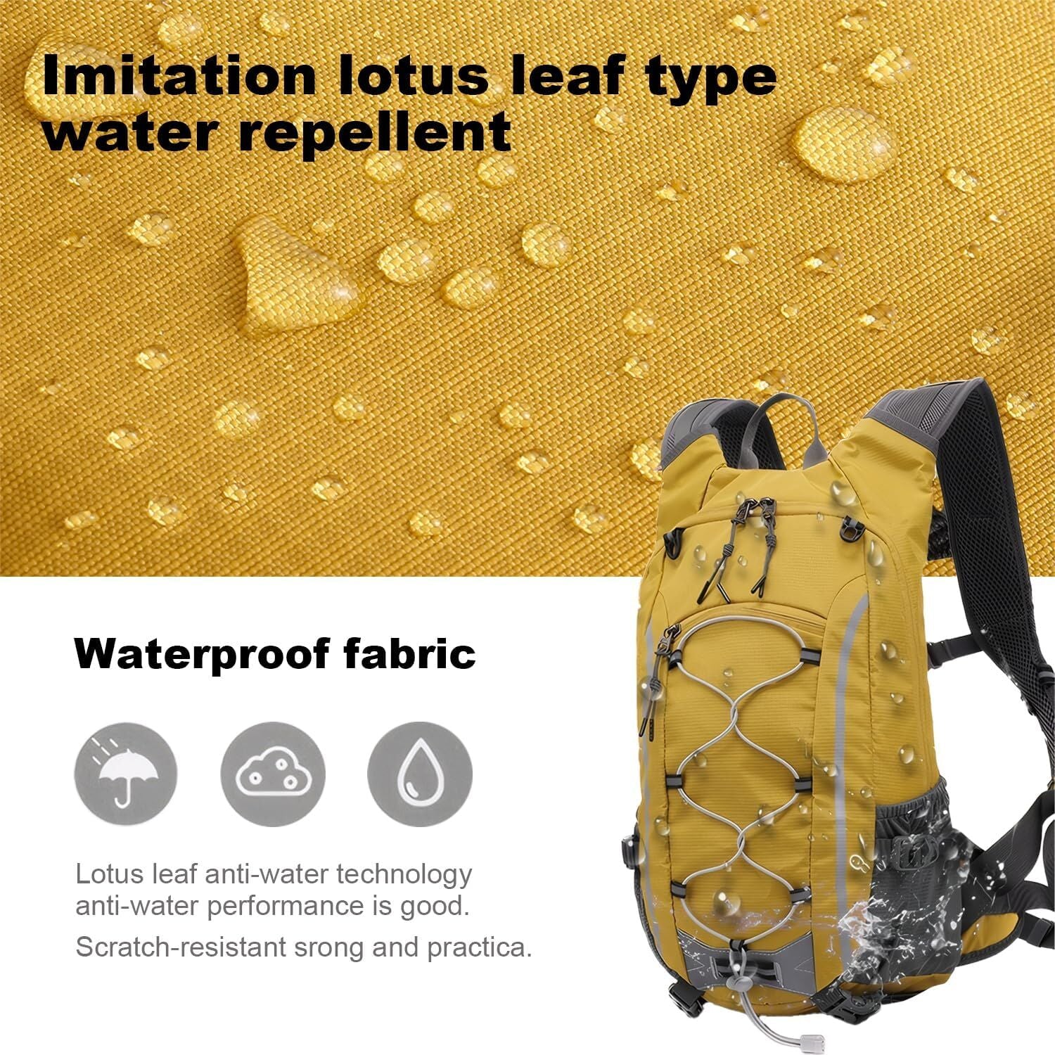 Small Hiking Backpack Lightweight Waterproof Daypack for Camping Cycling Fitness Outdoor Sports - Women Men Teens 8
