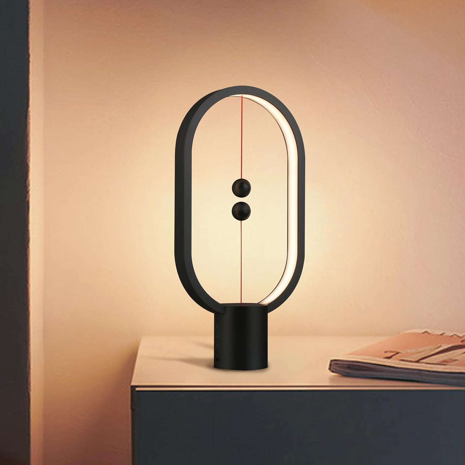 Black Magnetic Balance LED Table Lamp: USB-Powered, Dimmable Eye-Care Light with Award-Winning Design for Australian Homes & Offices 5