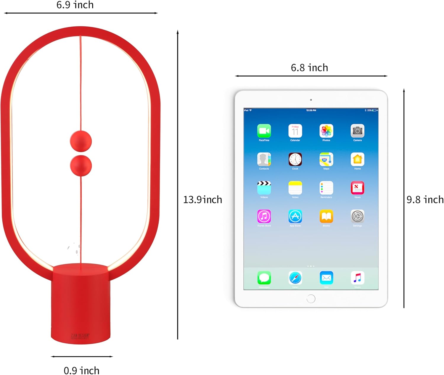 Red Magnetic Balance LED Table Lamp: USB-Powered, Dimmable Eye-Care Light with Award-Winning Design for Australian Homes & Offices 7