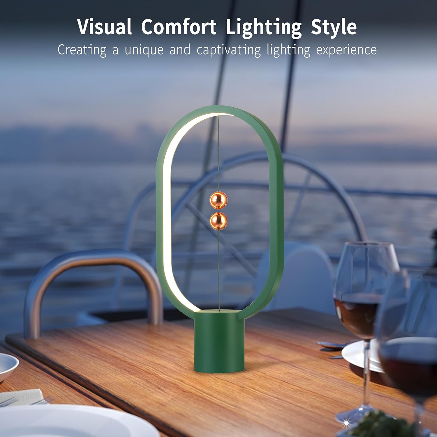 Green Magnetic Balance LED Table Lamp: USB-Powered, Dimmable Eye-Care Light with Award-Winning Design for Australian Homes & Offices 5