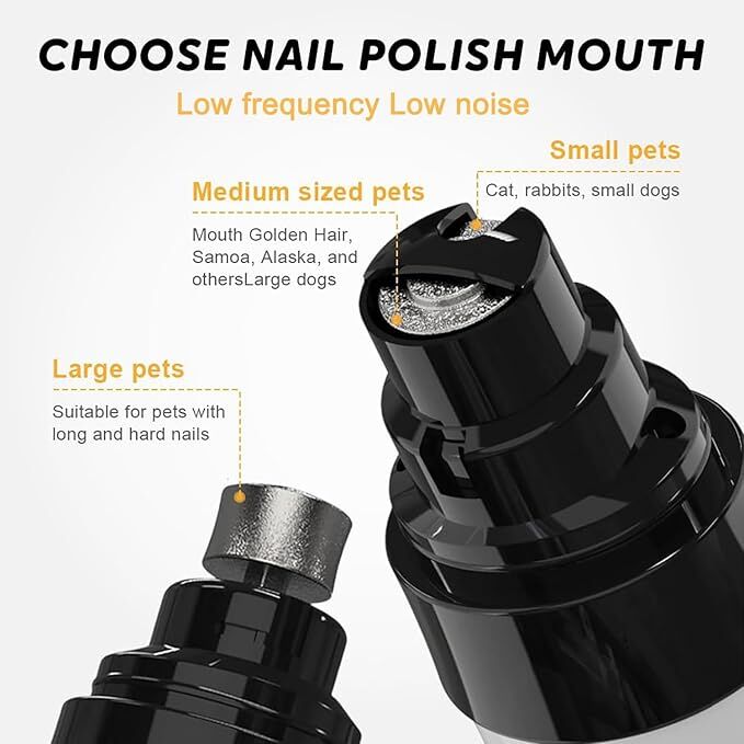Pet products Silent Groom Pro Nail Grinder, 2025 New Dog Nail Trimmer, USB Rechargeable Pet Nail Grinder, Dog Nail Trimmers, Pet Paws Grooming Smoothing Tool 6