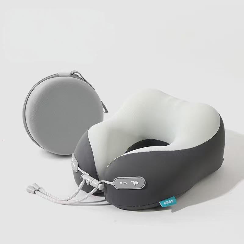 Cooling Memory Foam Neck Pillow for Travel-U-Shaped Ergonomic Travel Pillow for Adults,Flight Neck Pillow with Portable Case,Breathable Ice Silk Cover,Slow Rebound Support for Airplane,Car 4