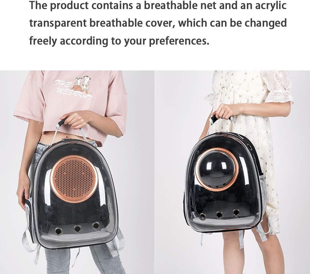 pet products Pet Space Capsule Backpack, Small Medium Cat Puppy Dog Carrier, Transparent Breathable Heat Proof, Pet Carrier for Travel Hiking Walking Camping, Grey 8