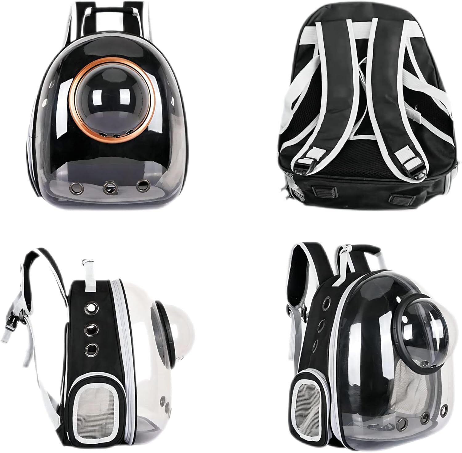 pet products Pet Space Capsule Backpack, Small Medium Cat Puppy Dog Carrier, Transparent Breathable Heat Proof, Pet Carrier for Travel Hiking Walking Camping, Grey 7
