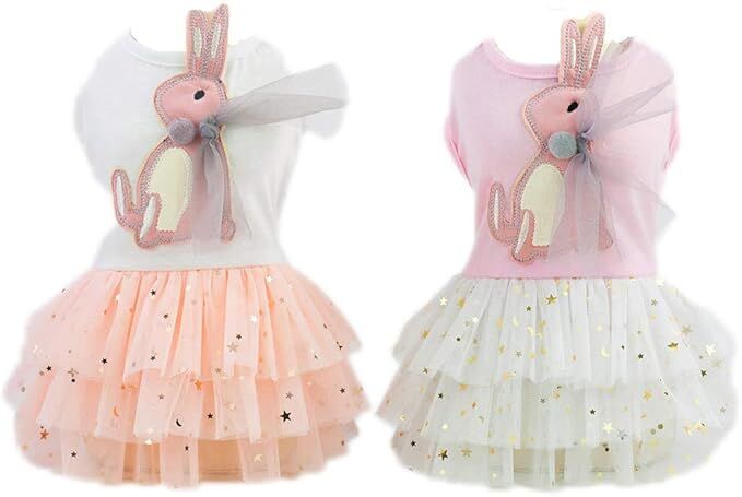 pet products Small Dog Dress Female Tiny Puppy Clothes Girl Tutu for Dogs Dresses Harness Birthday Apparel（Chest circumference42cm, back length30cm, neck circumference29cm）