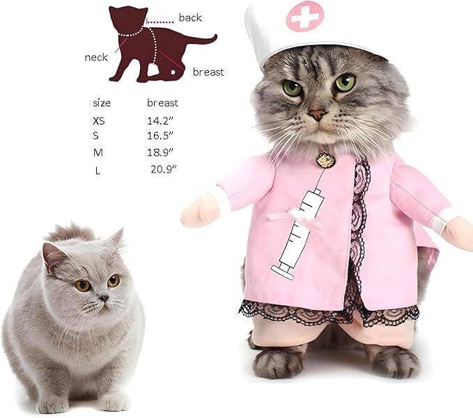 pet products Dog Costume Clothes Halloween Cat Costumes Small Animal Funny Pets Clothing for Doggy Kitty Rabbits Piggy, Nurse 5