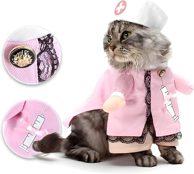 pet products Dog Costume Clothes Halloween Cat Costumes Small Animal Funny Pets Clothing for Doggy Kitty Rabbits Piggy, Nurse 3