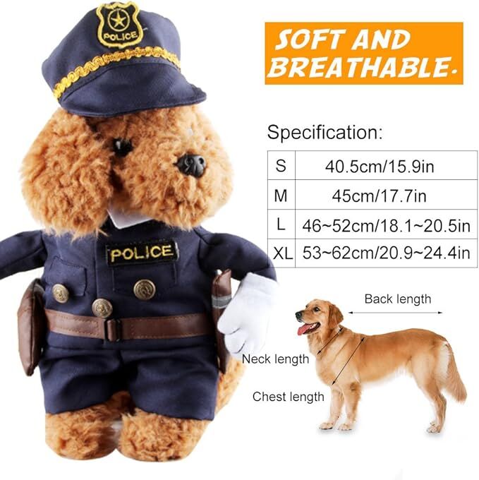 pet products Pet Cosplay Outfit, Funny Dog Cat Party Costume Puppy Uniform Pet Cosplay Clothes for Halloween Christmas Theme Party 6