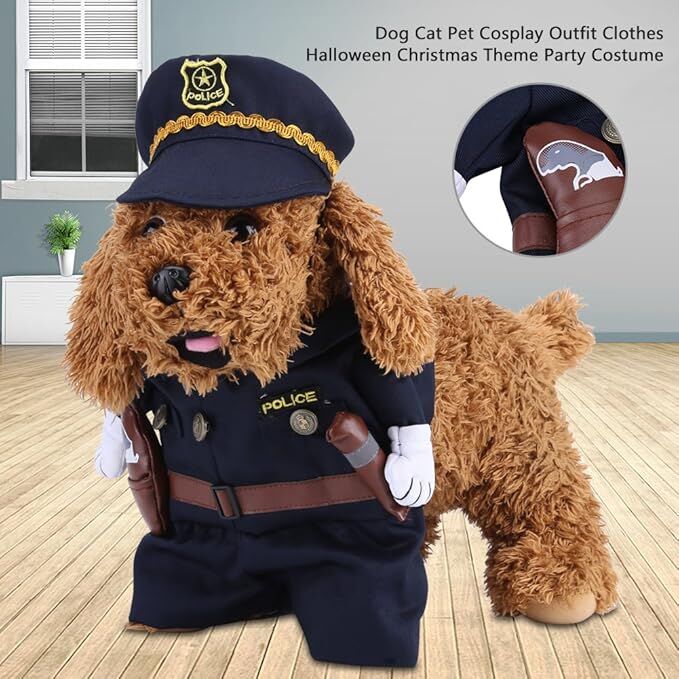 pet products Pet Cosplay Outfit, Funny Dog Cat Party Costume Puppy Uniform Pet Cosplay Clothes for Halloween Christmas Theme Party 5