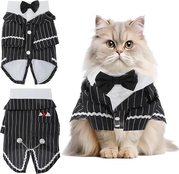 pet products Dog Cat Tuxedo Suit with Bow Tie