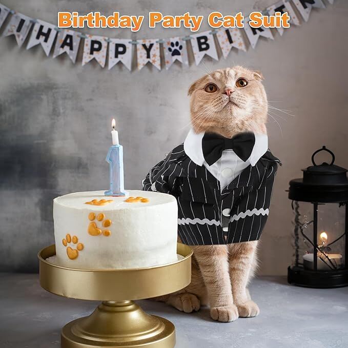 pet products Dog Cat Tuxedo Suit with Bow Tie