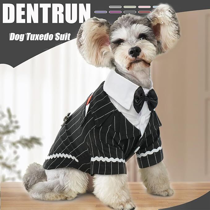 pet products Dog Cat Tuxedo Suit with Bow Tie 3