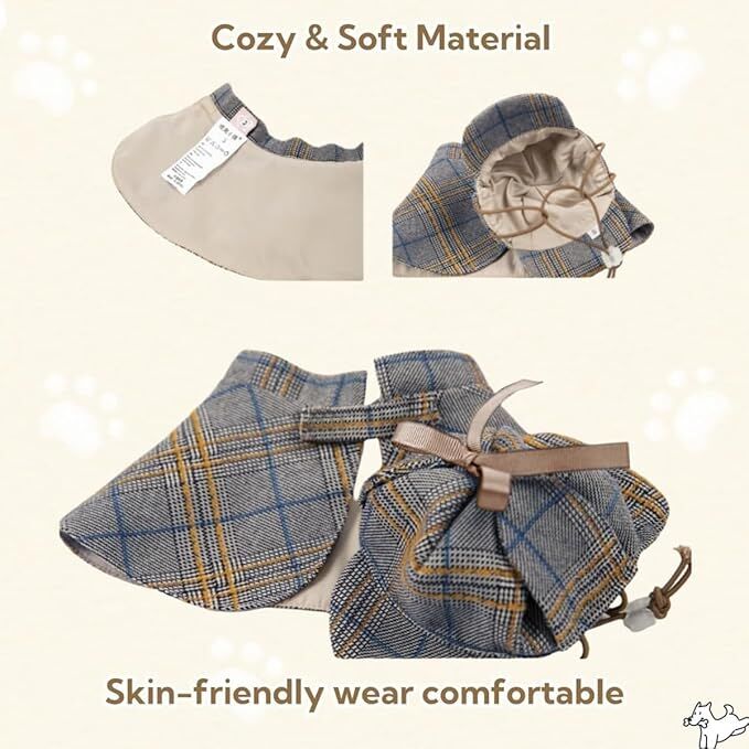 Pet products Dog Costume-Cute Detective Pet Clothes Set Halloween Cosplay Party Outfit Winter Fashion Cape Cloak Hat for Small Medium Dog & Cat Kitten 4