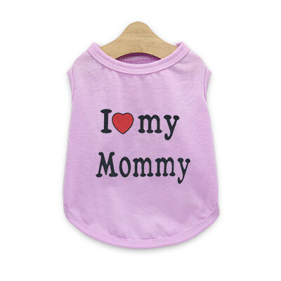 Pet products 4-Piece Pet Vest Set for Summer - Includes 4 Versatile Vests with I ❤️ my Mommy Message, Lightweight Breathable Fabric Perfect for Dogs and Cats in Warm Weather（XL）