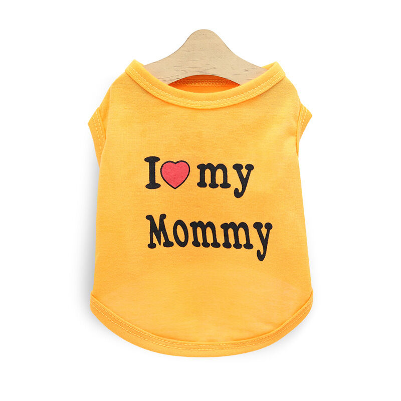 Pet products 4-Piece Pet Vest Set for Summer - Includes 4 Versatile Vests with I ❤️ my Mommy Message, Lightweight Breathable Fabric Perfect for Dogs and Cats in Warm Weather（XL） 4