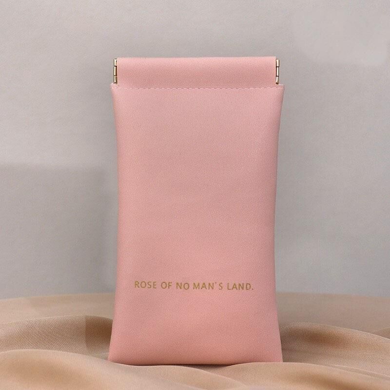 Christmas gift Premium Leather Eyeglass Case with Spring Closure - Multiple Color Options - Refined Craftsmanship（apricot） 8