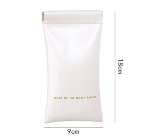 Christmas gift Premium Leather Eyeglass Case with Spring Closure - Multiple Color Options - Refined Craftsmanship（Black）