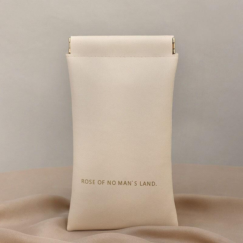 Christmas gift Premium Leather Eyeglass Case with Spring Closure - Multiple Color Options - Refined Craftsmanship（Black） 7