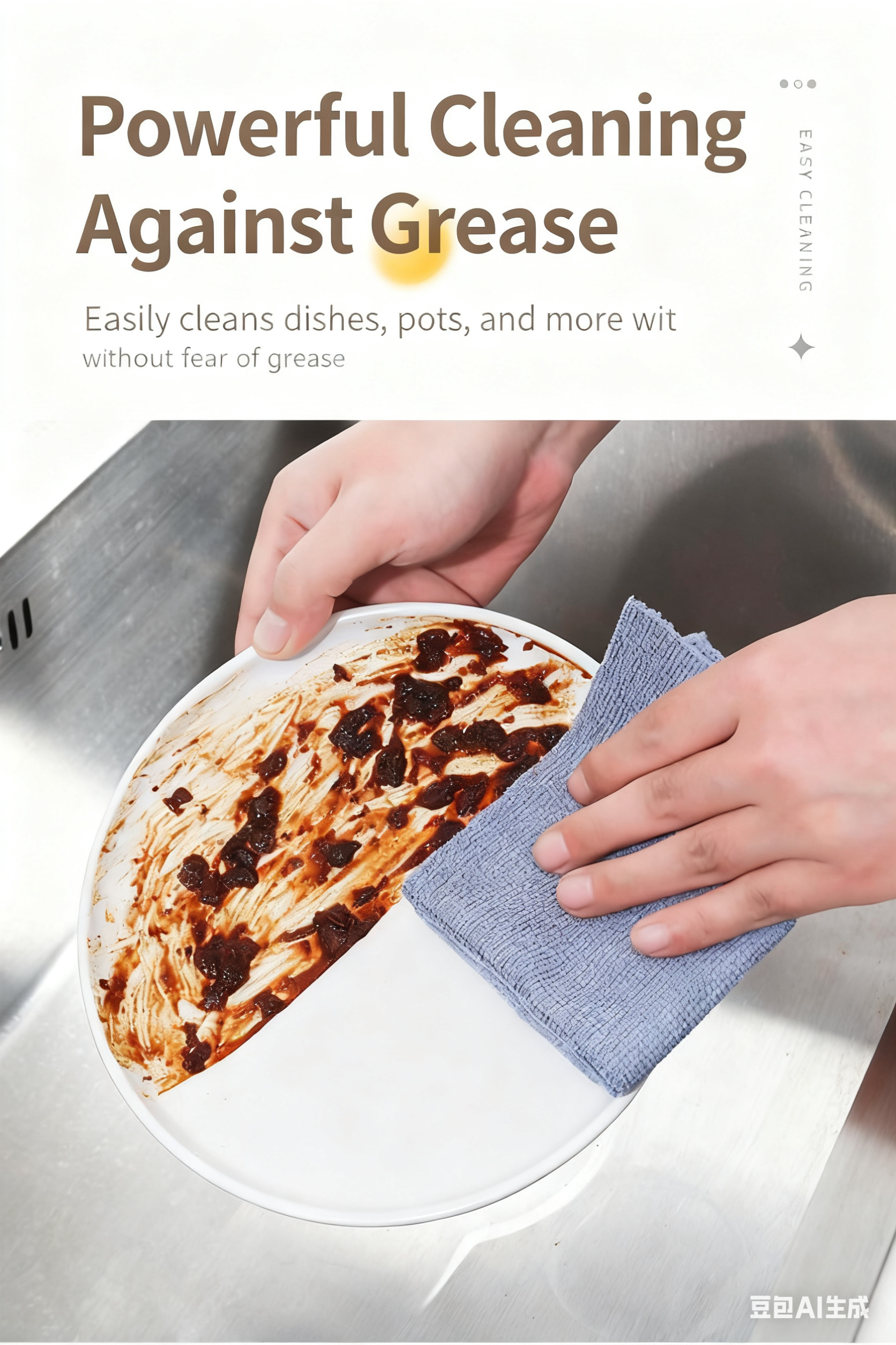 Christmas gift 50-Piece 25x25cm Polycotton Cleaning Cloth Roll, Reusable Dual-Use Dish & Surface Wipes for Home & Kitchen（blue） 4