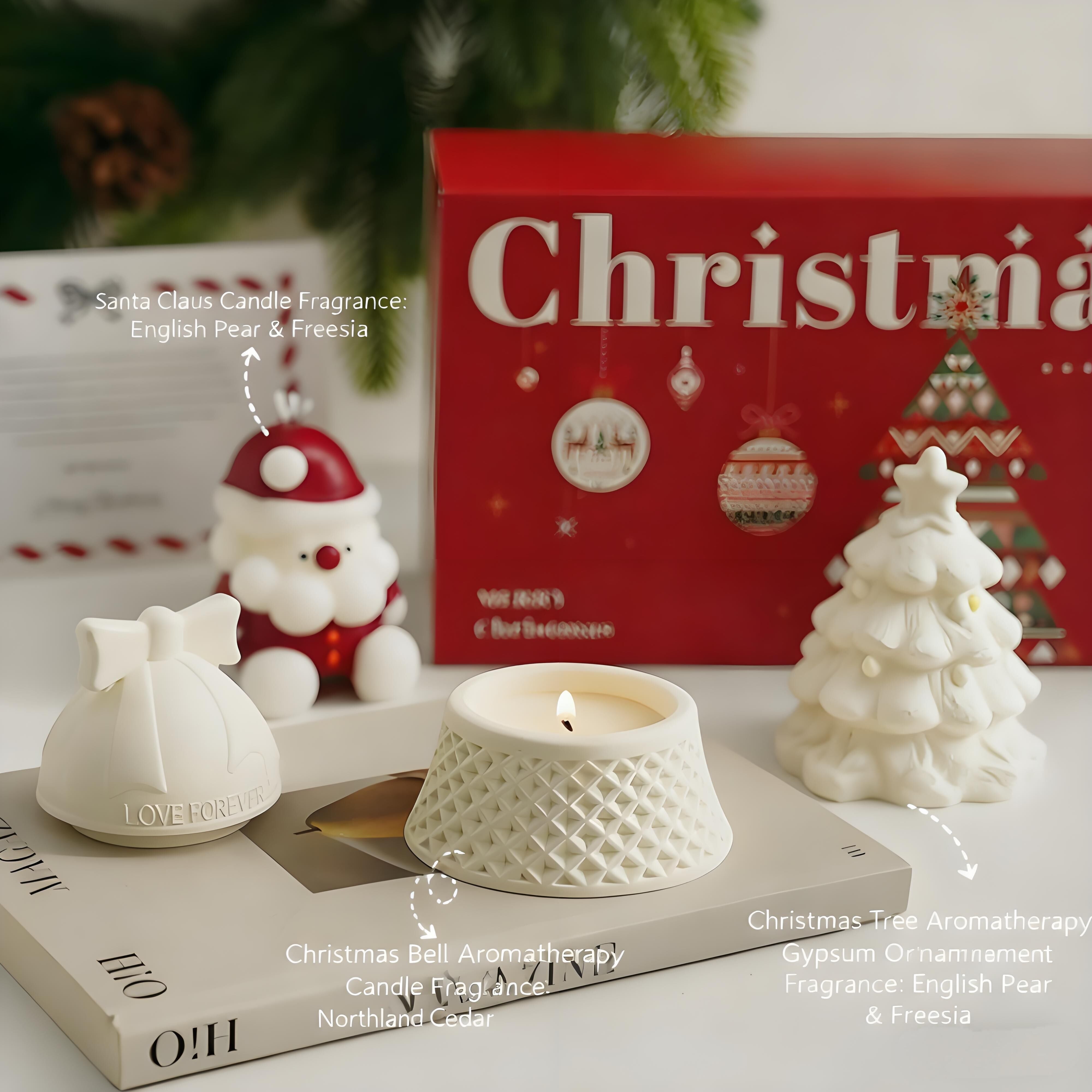 Christmas gift Christmas Aromatherapy Candle Set - 5A Grade Santa, Tree & Bell Scented Candles for Festive Gifting in Australia 5