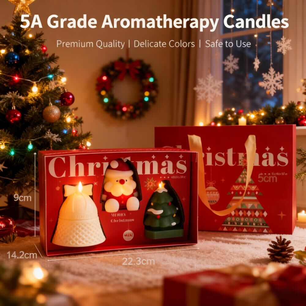 Christmas gift Christmas Aromatherapy Candle Set - 5A Grade Santa, Tree & Bell Scented Candles for Festive Gifting in Australia 8