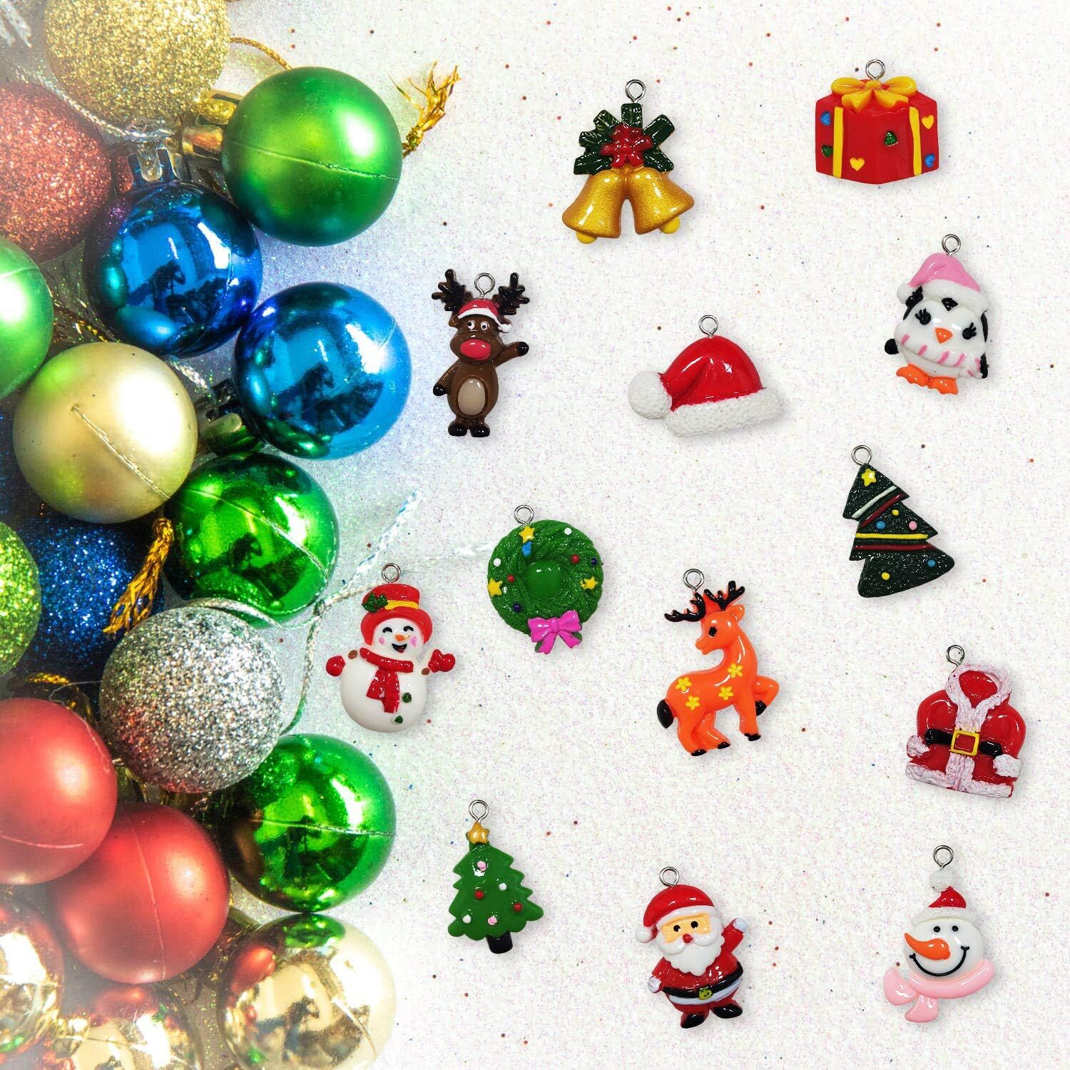 30pcs Mini Christmas Ornaments for Mini Tree Decorations Small Christmas Ornaments Resin Miniatures for Craft Christmas Decor 4