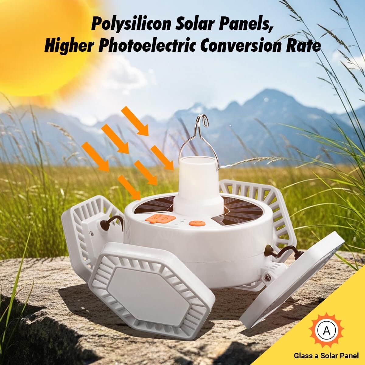 Solar Camping Lantern with Remote Control: 169 LED Folding USB Rechargeable Light for Camping, Emergencies & Outdoors 5