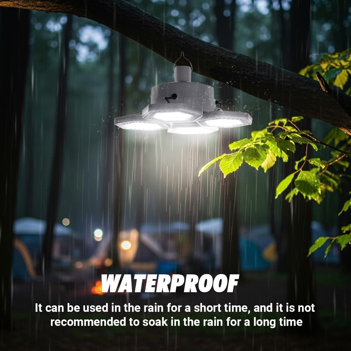 Solar Camping Lantern with Remote Control: 169 LED Folding USB Rechargeable Light for Camping, Emergencies & Outdoors 7